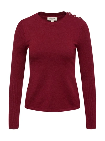Shop L Agence Erica Pullover Sweater In Dark Wine