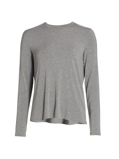 Shop Majestic Women's Soft Touch Long Sleeve Tee In Gris Chine