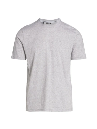 Shop Saks Fifth Avenue Men's Slim-fit Crewneck Short-sleeve T-shirt In Grey