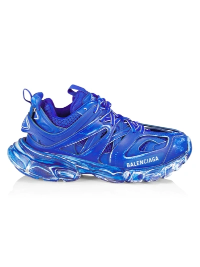 Shop Balenciaga Women's Track Sneakers In Faded Blue