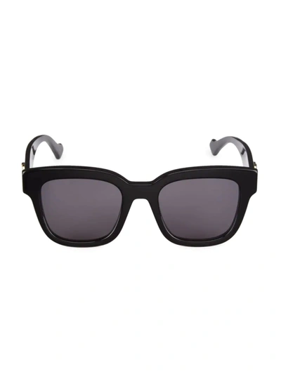 Shop Gucci Women's  Generation 52mm Square Sunglasses In Shiny Black