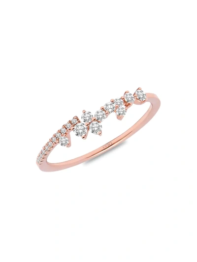 Shop Djula Women's Fairytale 18k Rose Gold & Diamond Romantic Ring In Pink Gold