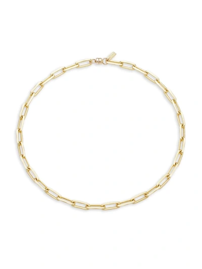 Shop Eliou Lotte 14k Gold-plated Paperclip Chain Necklace
