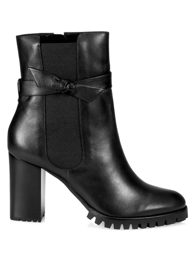 Shop Alexandre Birman Women's Clarita Leather Rain Boots In Black
