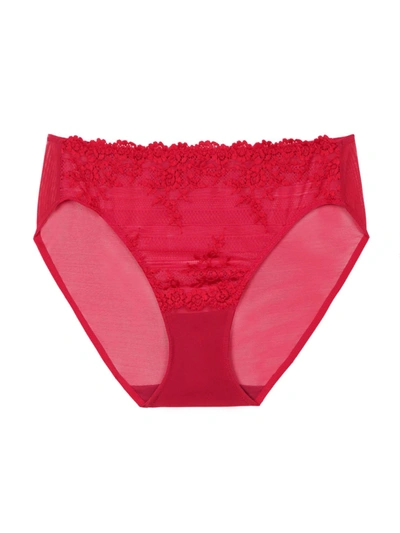 Shop Wacoal Embrace Lace Bikini Briefs In Persian Red