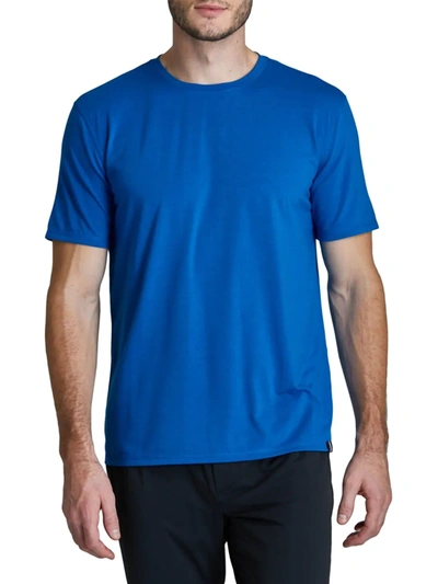 Shop Fourlaps Men's Radius Crewneck T-shirt In Cobalt