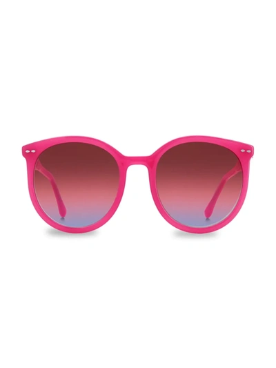 Shop Isabel Marant 55mm Round Sunglasses In Fuchsia