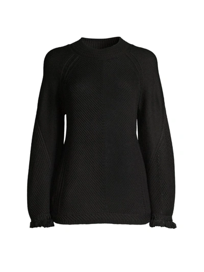 Shop Kobi Halperin Alice Tasseled Wool Sweater In Black