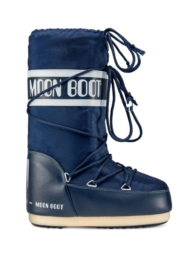 Shop Moon Boot Men's Unisex Icon Nylon Snow Boots In Blue