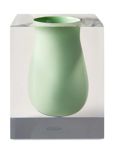 Shop Jonathan Adler Bel Air Scoop Vase In Celadon