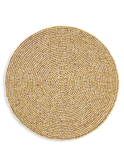 Shop Kim Seybert Wood Round Placemats, Set Of 4 In Natural