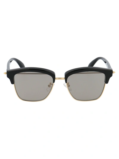 Shop Alexander Mcqueen Eyewear Sunglasses In 002 Gold Black Grey