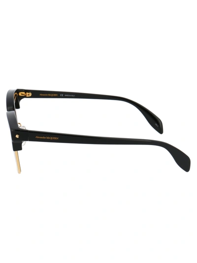 Shop Alexander Mcqueen Eyewear Sunglasses In 002 Gold Black Grey