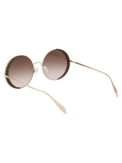 Shop Alexander Mcqueen Eyewear Sunglasses In 002 Gold Gold Brown