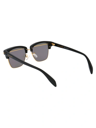 Shop Alexander Mcqueen Eyewear Sunglasses In 002 Gold Black Grey