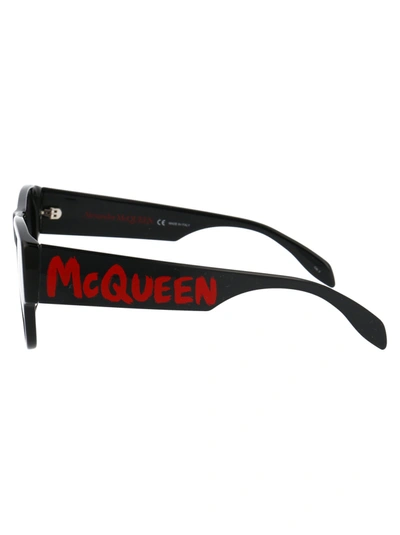 Shop Alexander Mcqueen Eyewear Sunglasses In 002 Black Black Grey