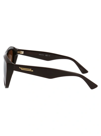 Shop Bottega Veneta Eyewear Sunglasses In 004 Brown Brown Brown