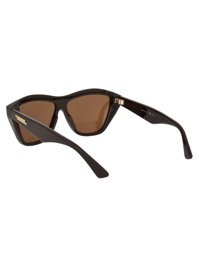 Shop Bottega Veneta Eyewear Sunglasses In 004 Brown Brown Brown