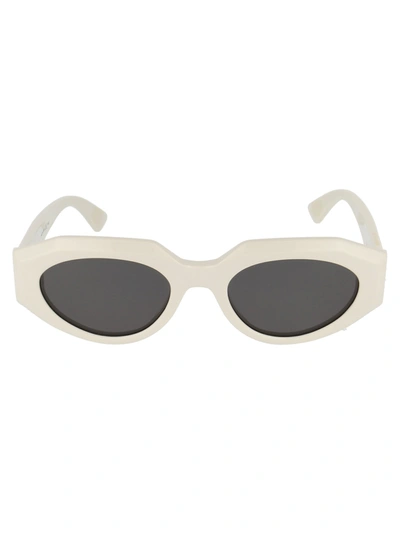 Shop Bottega Veneta Eyewear Sunglasses In 003 Ivory Ivory Grey