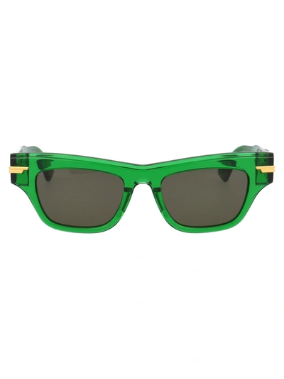 Shop Bottega Veneta Eyewear Sunglasses In 004 Green Green Green