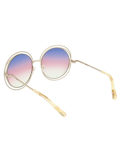 Shop Chloé Chloe Sunglasses In 779 Gold Rainbow
