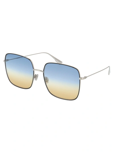 Shop Dior Eyewear Sunglasses In 84j84 Palladium Black