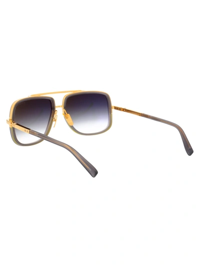 Shop Dita Sunglasses In T-gry-gld Satin Crystal Grey-yellow Gold W/ Dark G