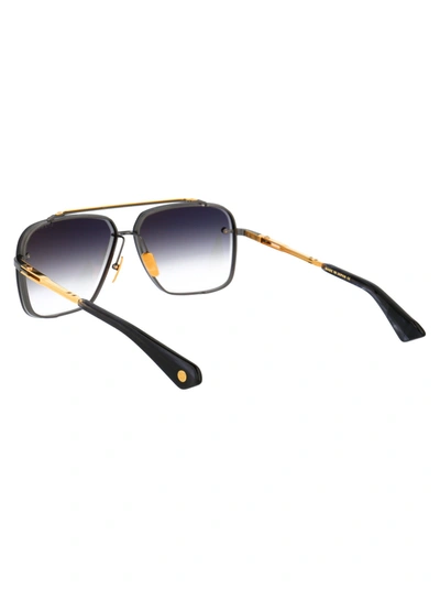 Shop Dita Sunglasses In Black Rhodium-yellow Gold W/ Dark Grey To Clear Gr