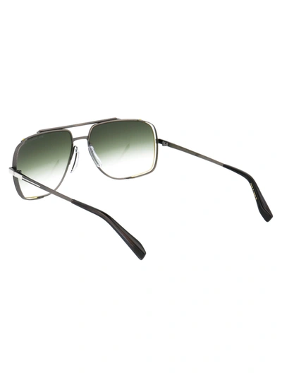 Shop Dita Sunglasses In Antique Silver / D.green To Clear