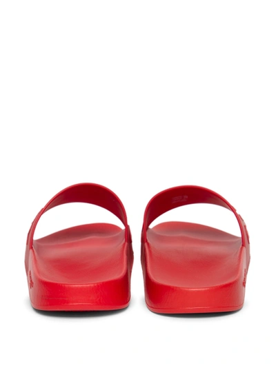 Shop Givenchy Paris Slide Flat Sandals Red