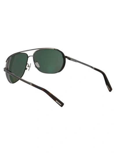 Shop Chopard Eyewear Sunglasses In Shiny Gunmetal