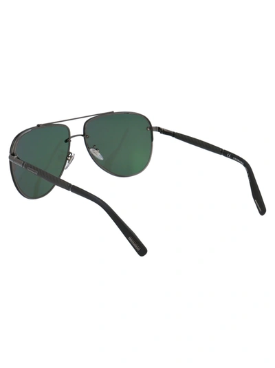 Shop Chopard Eyewear Sunglasses In Shiny Gunmetal