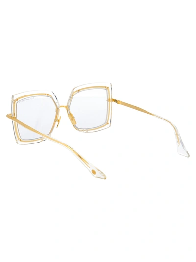 Shop Dita Sunglasses In Crystal Clear Yellow Gold W/ Light Grey To Dark Grey Photocromatic
