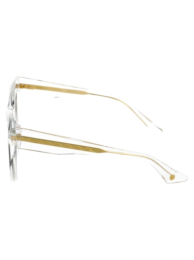 Dita Kader Sunglasses In Crystal W/light Grey To Light Brown