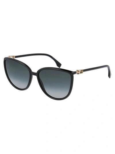 Shop Fendi Sunglasses In 8079o Black