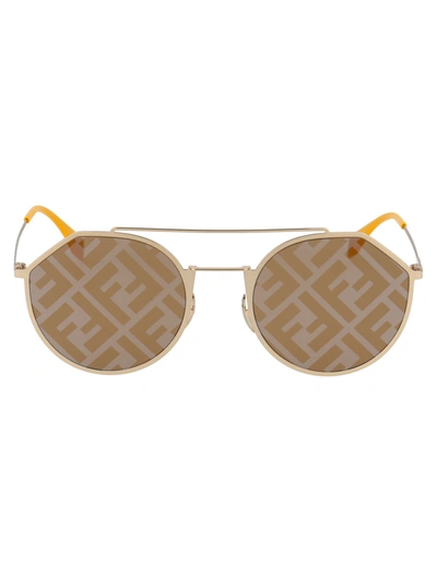 Shop Fendi Sunglasses In Dygeb Gold Yell