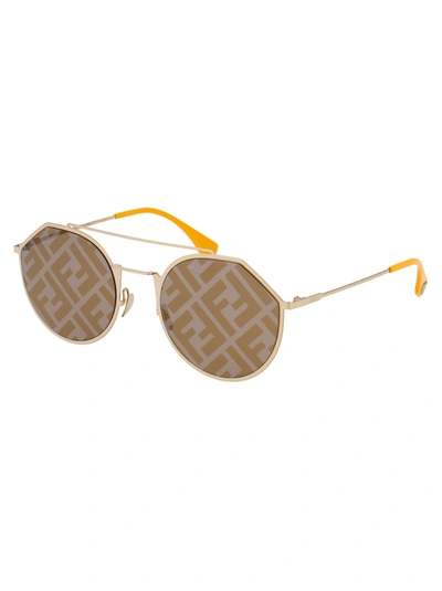 Shop Fendi Sunglasses In Dygeb Gold Yell