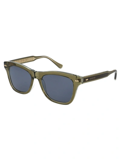 Shop Gucci Eyewear Sunglasses In 002 Green Green Blue