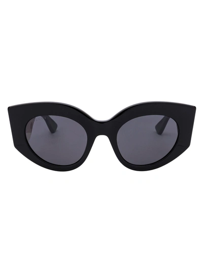Shop Gucci Eyewear Sunglasses In 001 Black Multicolor Grey