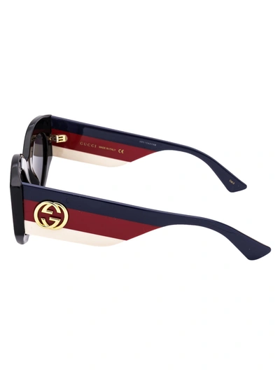 Shop Gucci Eyewear Sunglasses In 001 Black Multicolor Grey