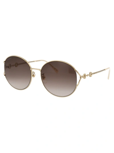 Shop Gucci Eyewear Sunglasses In 003 Gold Gold Brown