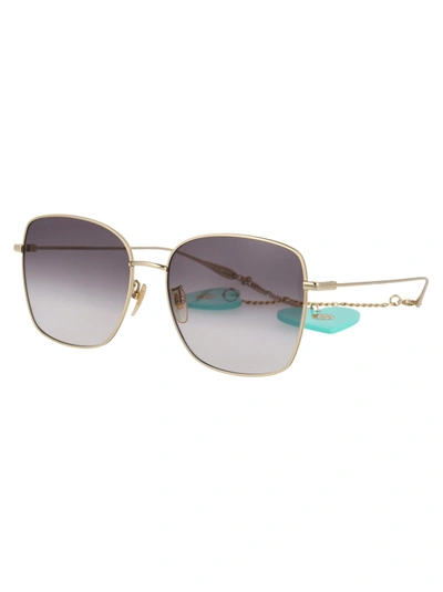 Shop Gucci Eyewear Sunglasses In 003 Gold Gold Grey