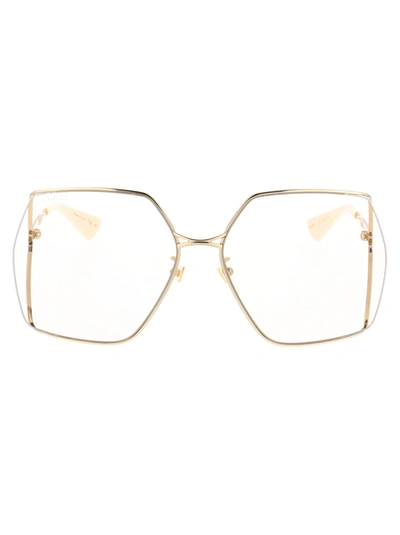 Shop Gucci Sunglasses In 005 Gold Gold Yellow