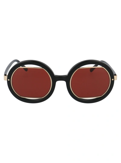 Shop Marni Eyewear Sunglasses In 001 Black