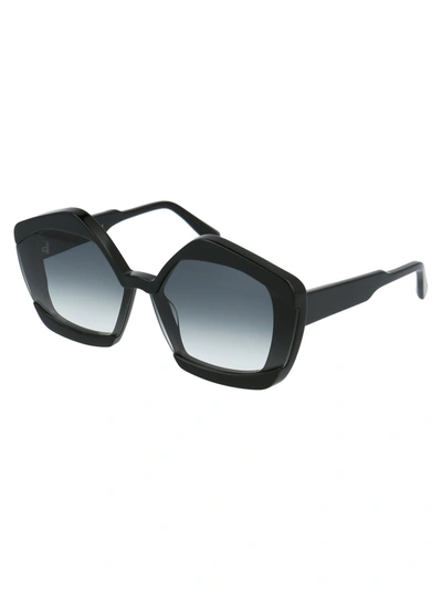 Shop Marni Eyewear Sunglasses In 001 Black