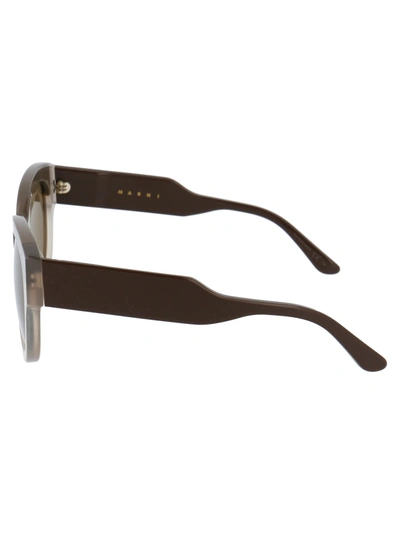 Shop Marni Eyewear Sunglasses In 273 Turtledove Light Turtledove