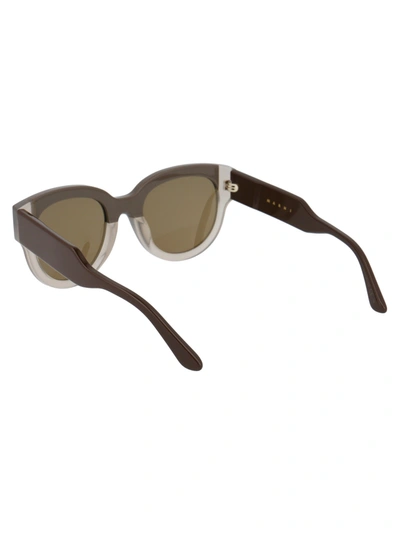 Shop Marni Eyewear Sunglasses In 273 Turtledove Light Turtledove