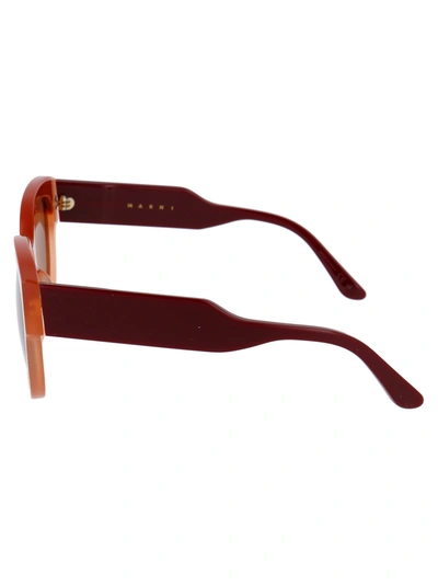 Shop Marni Eyewear Sunglasses In 205 Brick Peach