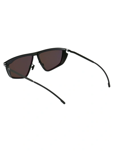 Shop Mykita Sunglasses In 305 Mh6 Pitch Black/black