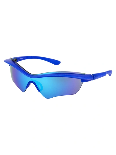 Shop Mykita Sunglasses In 330 Md30 International Blue | Turquoise Flash Mm Shield